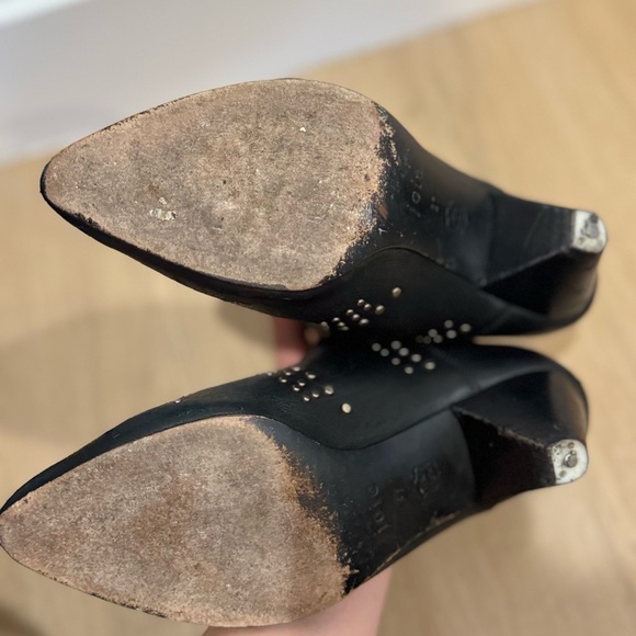 Joie Bickson Studded Black Leather Booties - Picture 6 of 9